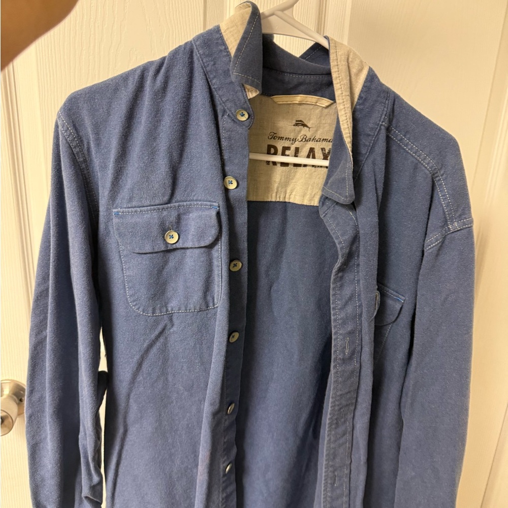 Tommy Bahama Men's Relaxed Blue Shirt Jacket